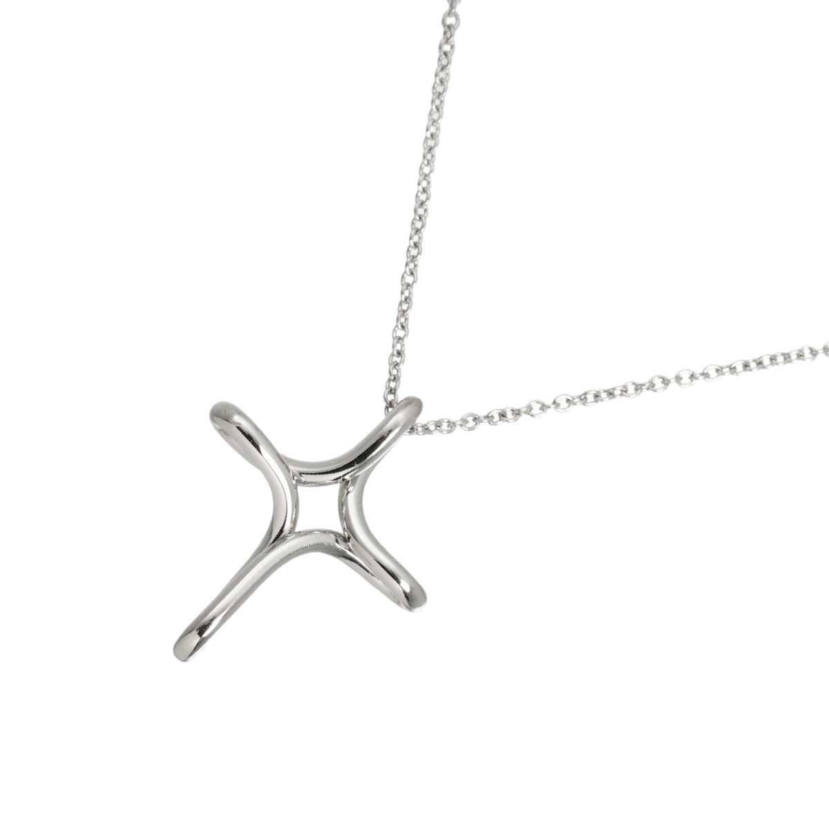 Infinity Cross Necklace Platinum