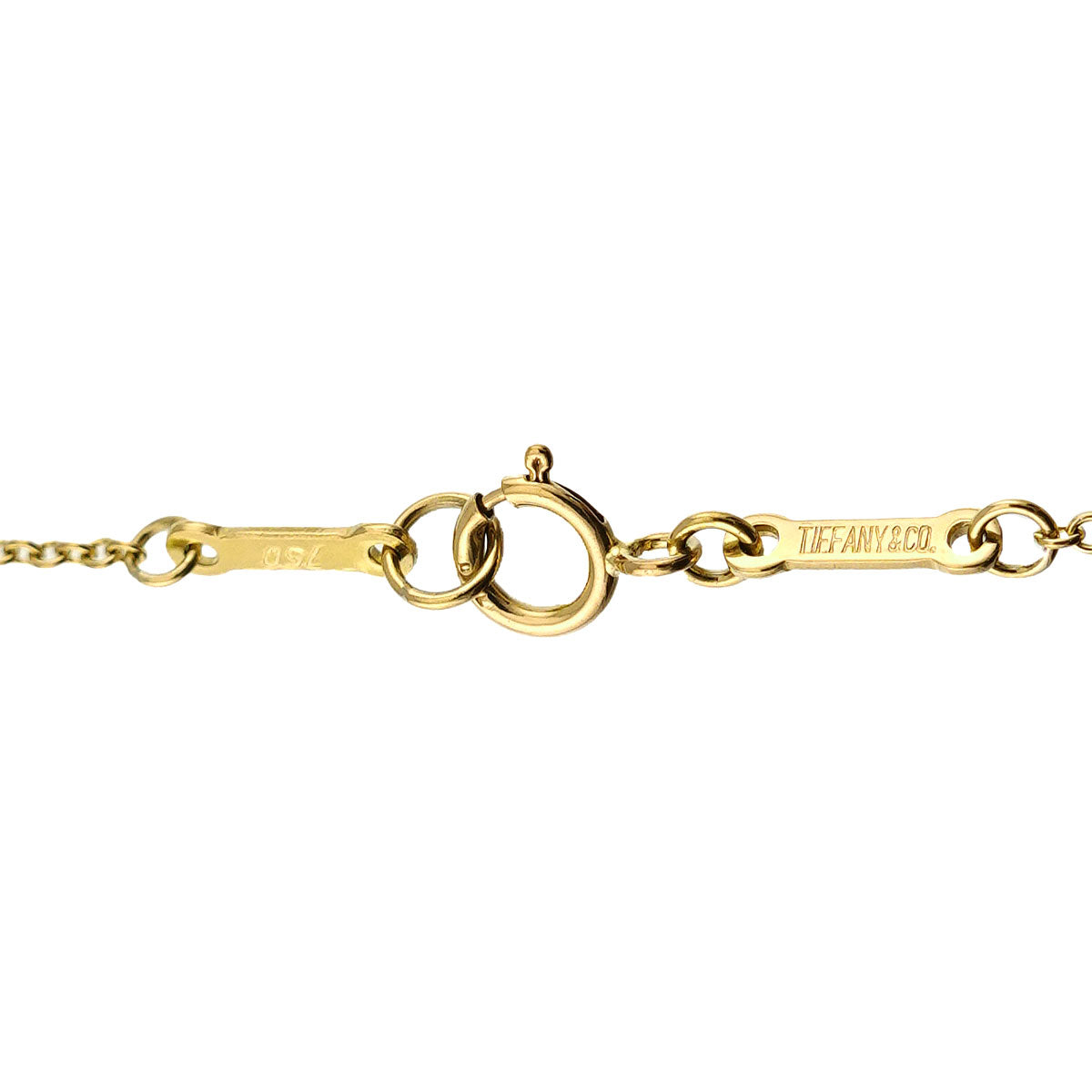 Open Heart Diamond Necklace 18K Yellow Gold 750