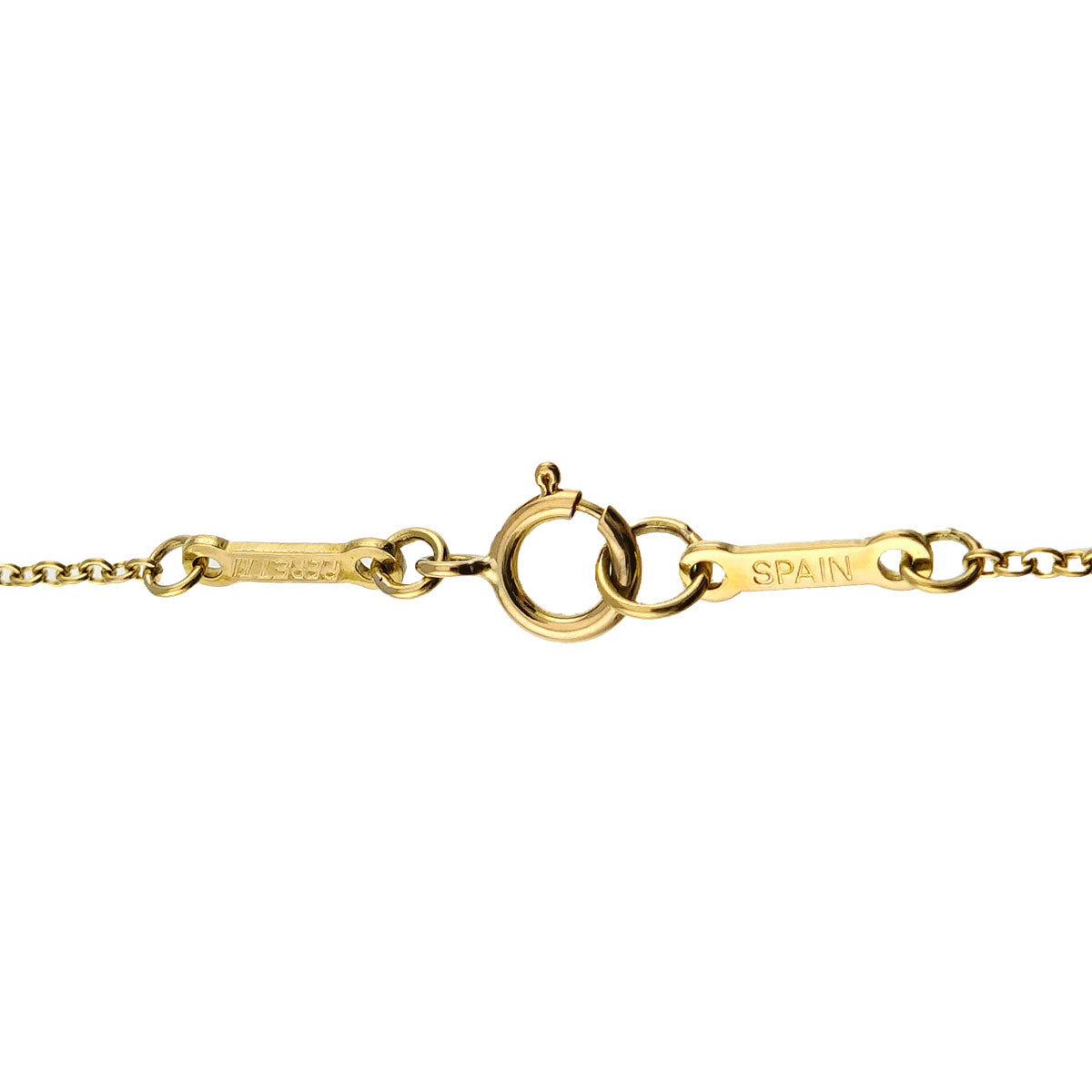 Open Heart Diamond Necklace 18K Yellow Gold 750