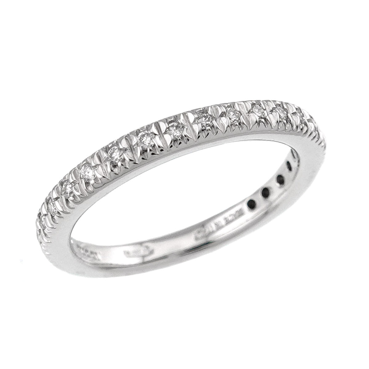 Ring Diamond 18K WG White Gold 750 5.25-5.5(US)