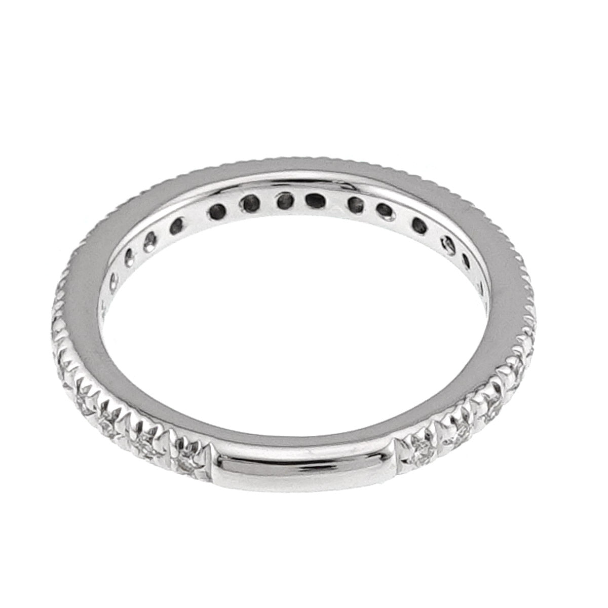 Ring Diamond 18K WG White Gold 750 5.25-5.5(US)