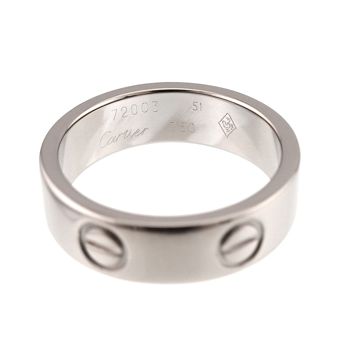 Love Ring 18K White Gold 750 size51 5.25-5.5(US)
