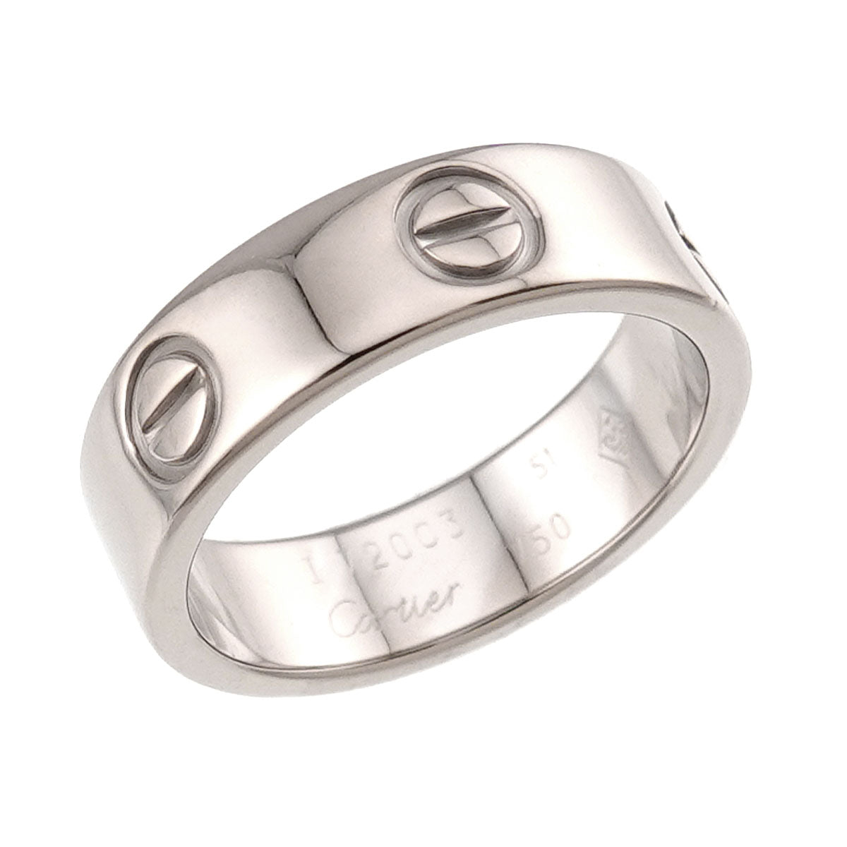 Love Ring 18K White Gold 750 size51 5.25-5.5(US)
