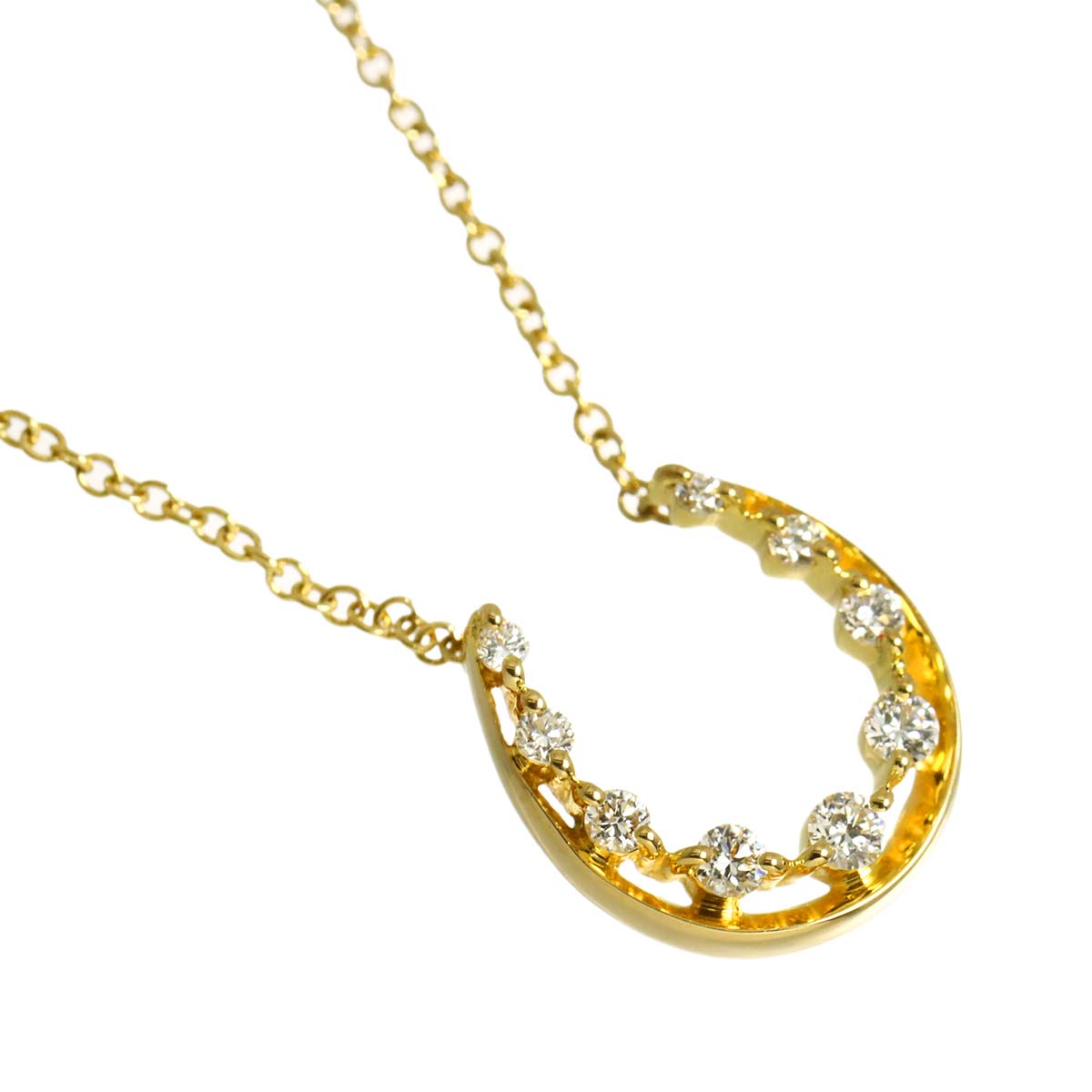 Diamond 0.08ct Necklace 18K YG 750