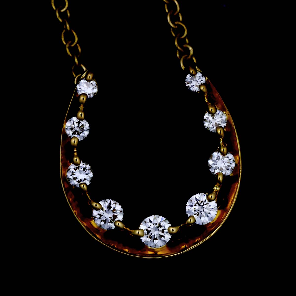 Diamond 0.08ct Necklace 18K YG 750