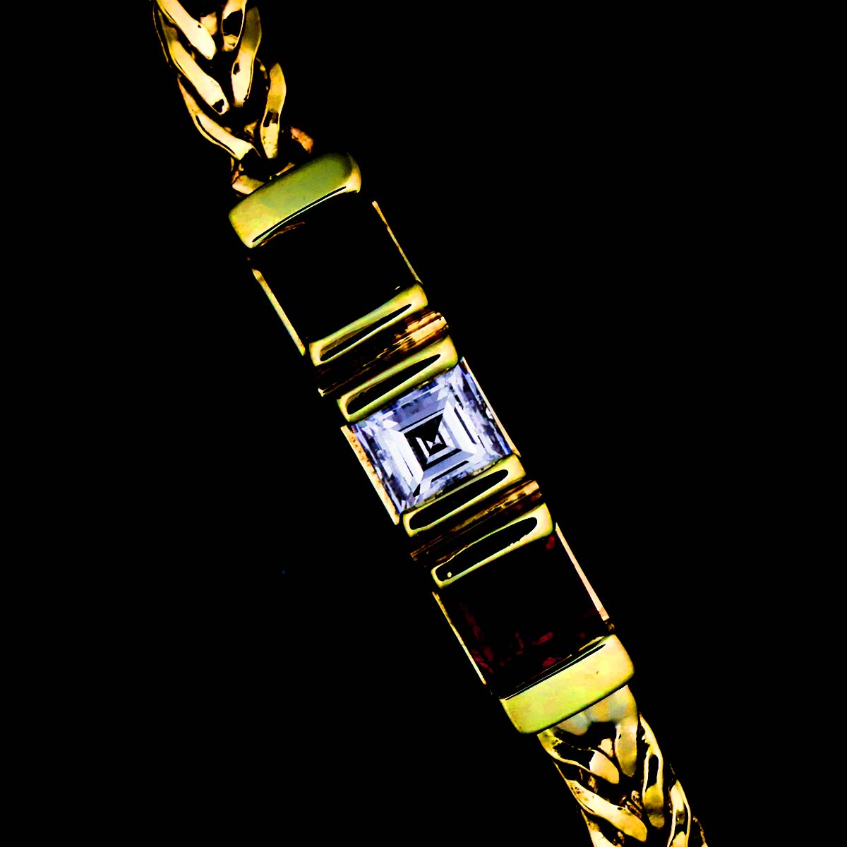 Diamond Ruby Bracelet 14K Yellow Gold 585