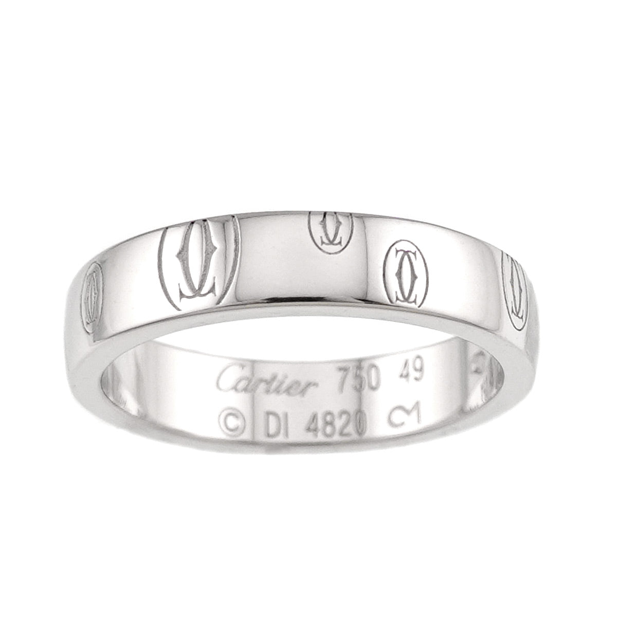 Happy Birthday SM Ring 18K White Gold 750 Size49 4.75-5(US)