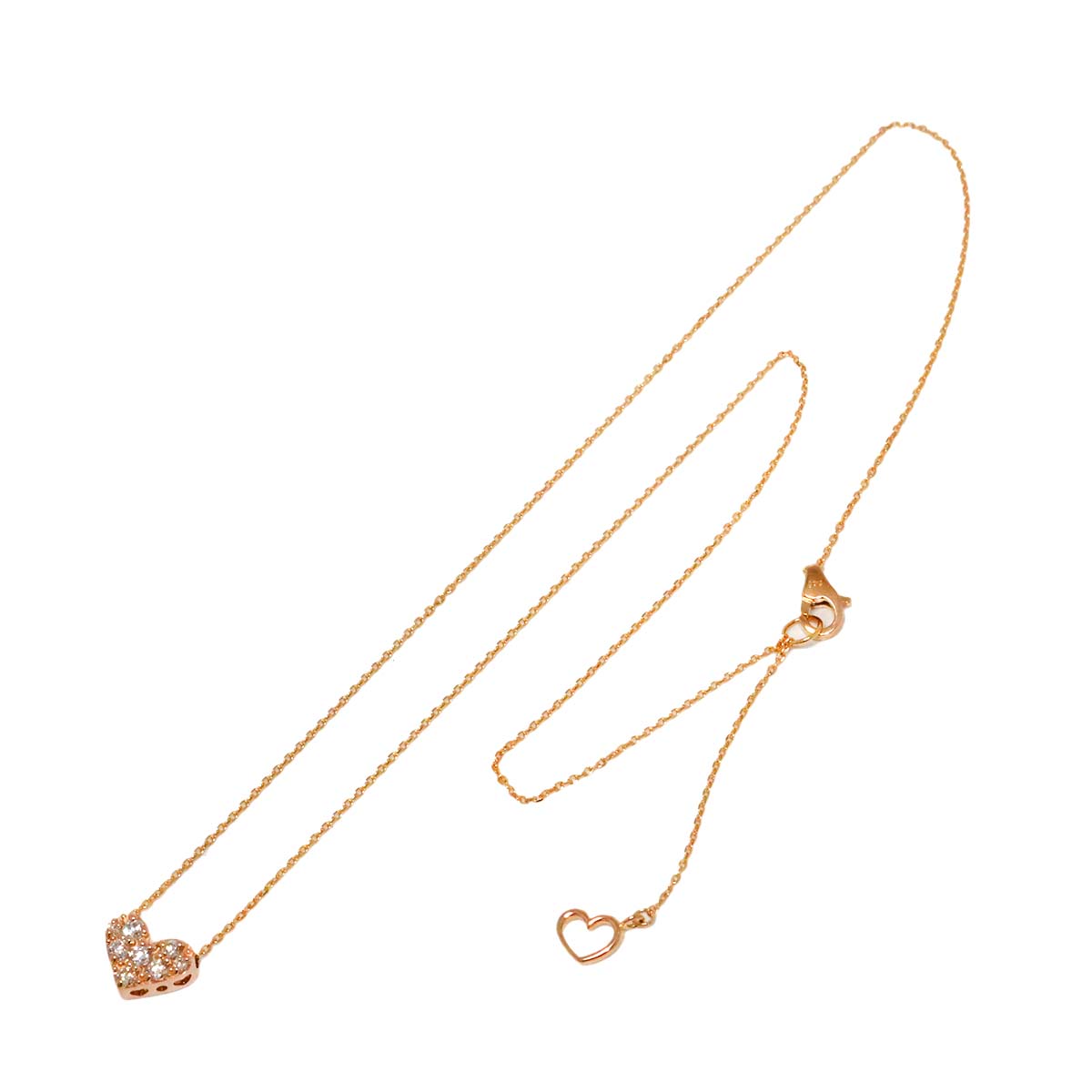 Diamond 0.20ct Necklace 18K Pink Gold 750