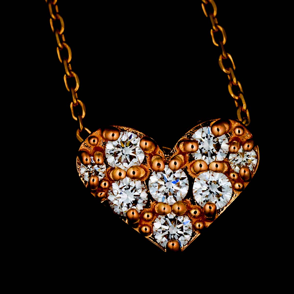 Diamond 0.20ct Necklace 18K Pink Gold 750