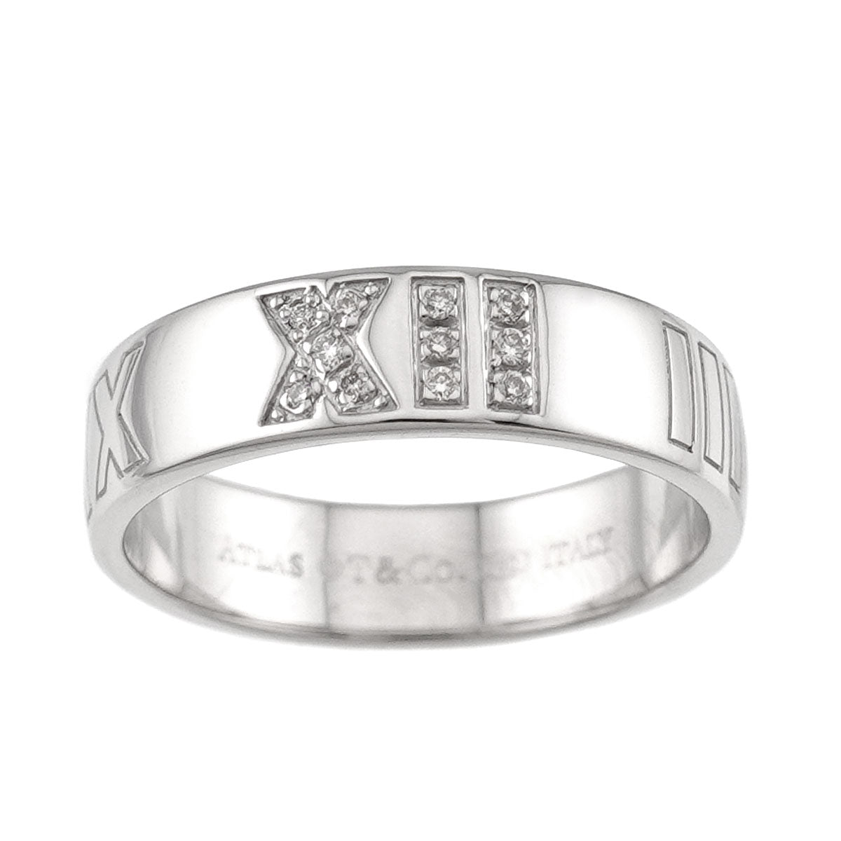 Atlas Diamond Ring 18K White Gold 750 size6.5-6.75(US)