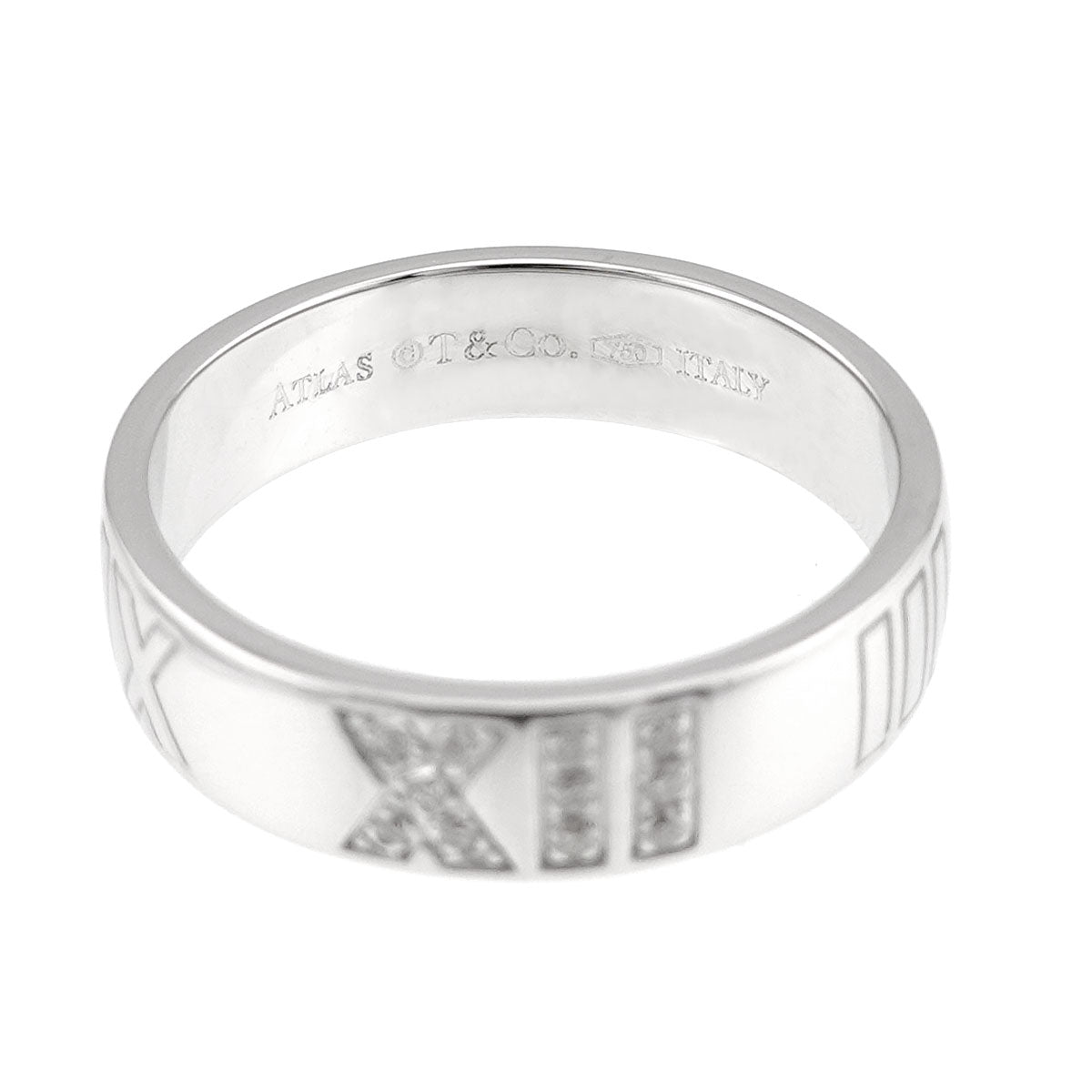 Atlas Diamond Ring 18K White Gold 750 size6.5-6.75(US)