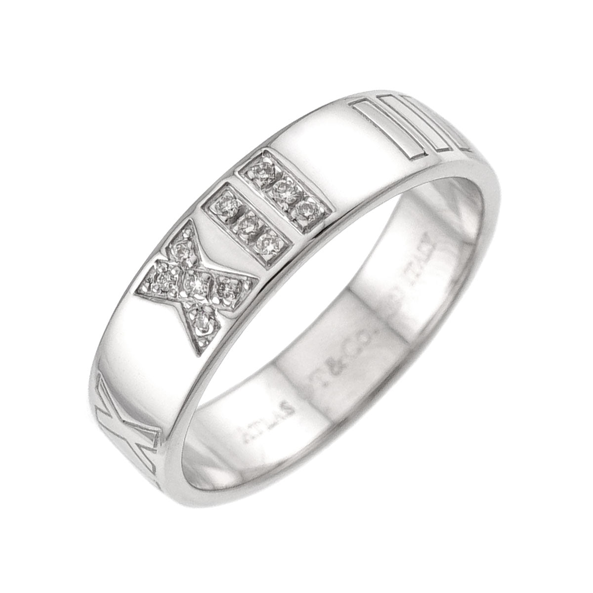 Atlas Diamond Ring 18K White Gold 750 size6.5-6.75(US)
