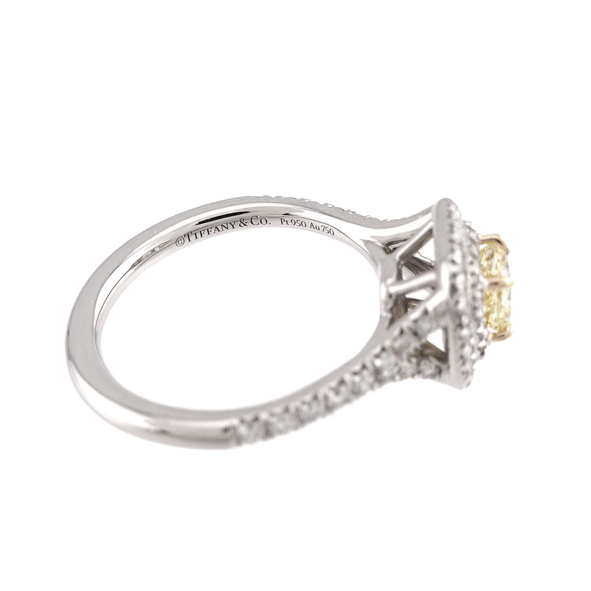 Soleste Diamond 0.50ct FY/VVS1 Ring Pt 18K YG Size6(US)