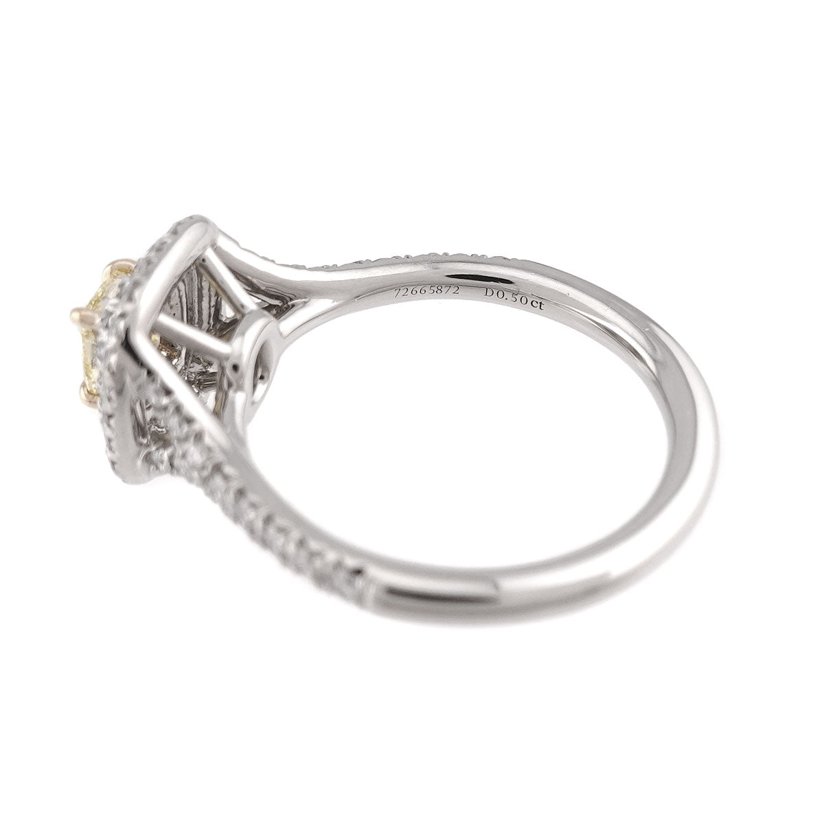 Soleste Diamond 0.50ct FY/VVS1 Ring Pt 18K YG Size6(US)