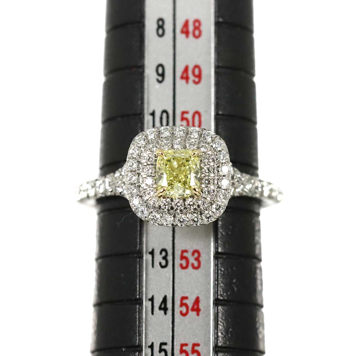 Soleste Diamond 0.50ct FY/VVS1 Ring Pt 18K YG Size6(US)
