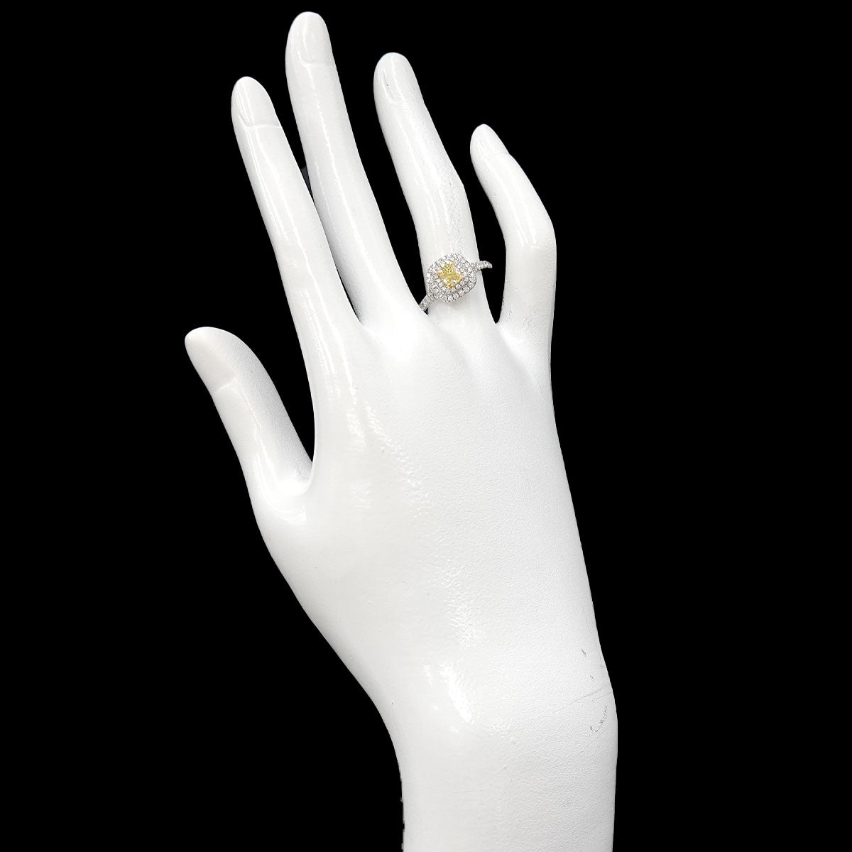Soleste Diamond 0.50ct FY/VVS1 Ring Pt 18K YG Size6(US)