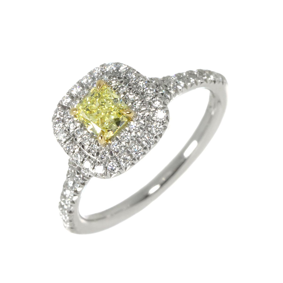 Soleste Diamond 0.50ct FY/VVS1 Ring Pt 18K YG Size6(US)