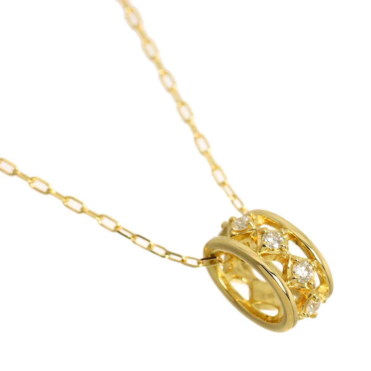 Diamond Necklace 18K Yellow Gold 750