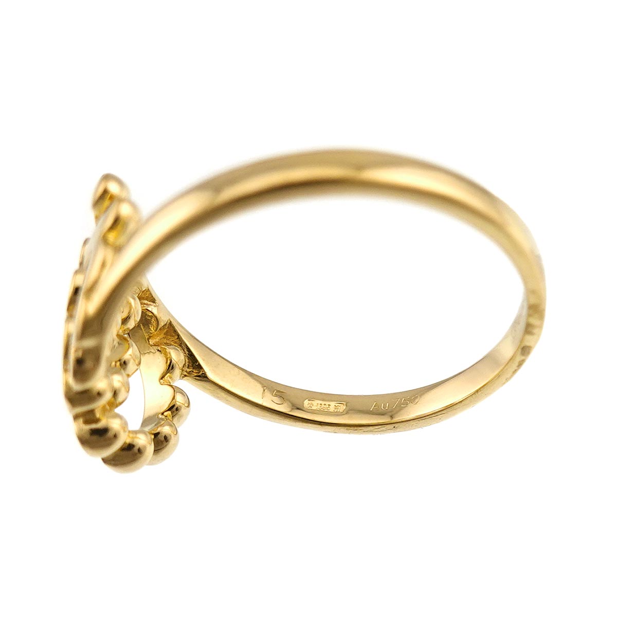 GG Running Ring 18K Yellow Gold 750 Size15 6.75-7.25(US)