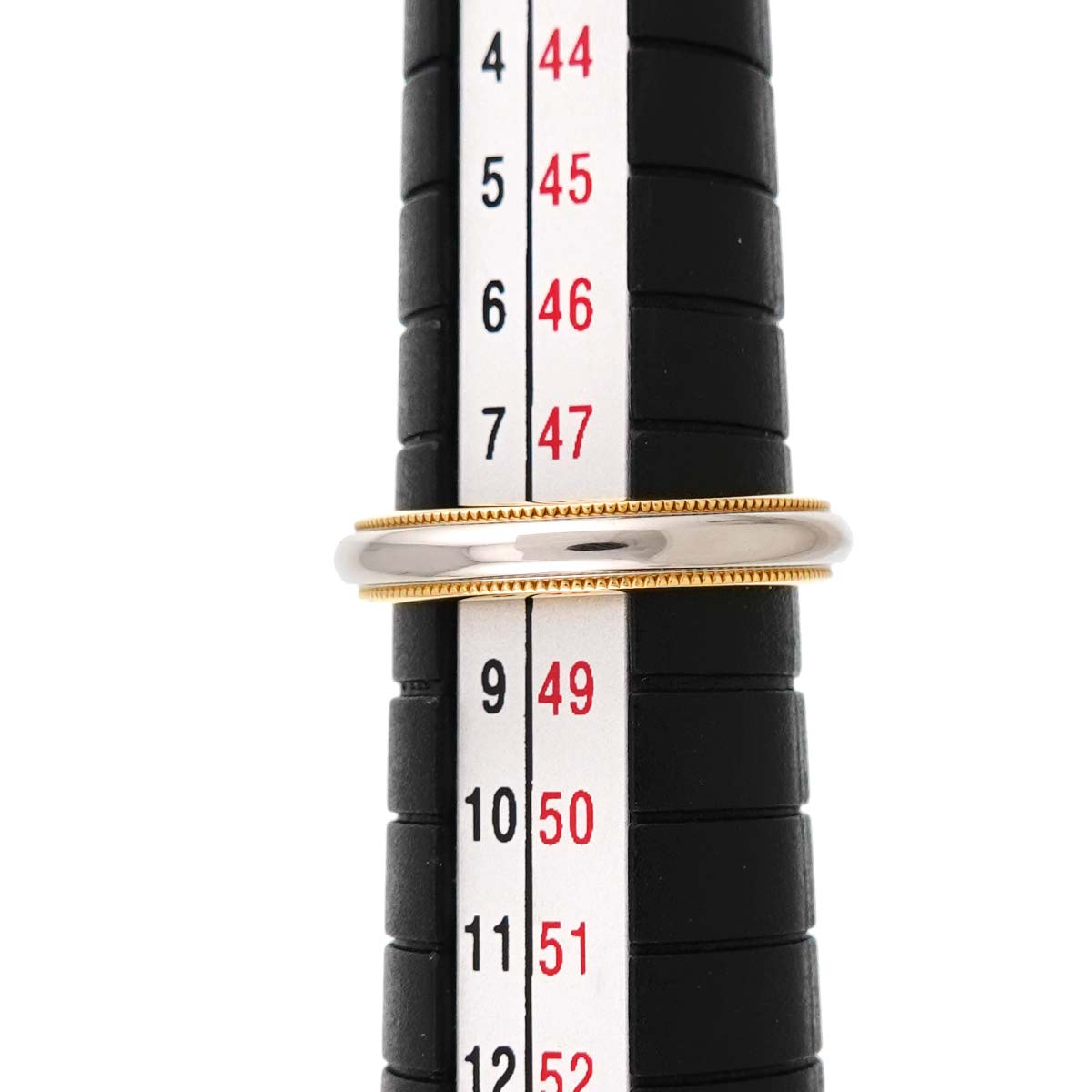 Milgrain Band Ring 18K 750 YG Platinum Size4-4.5(US)