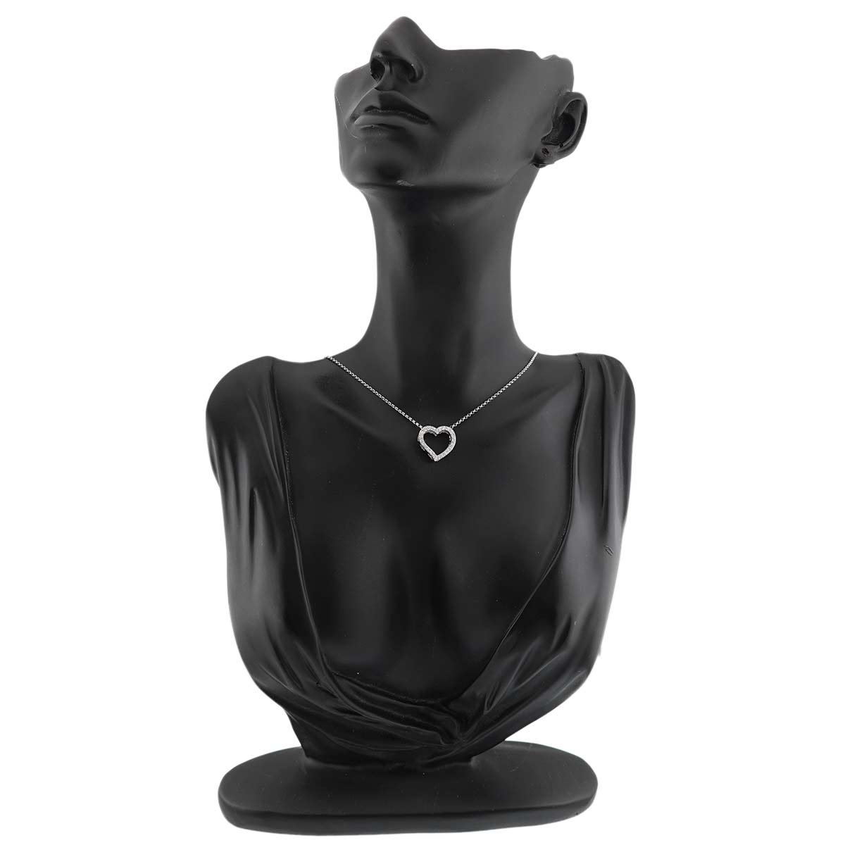 Heart Motif Diamond 0.35ct Necklace 18K White Gold 750