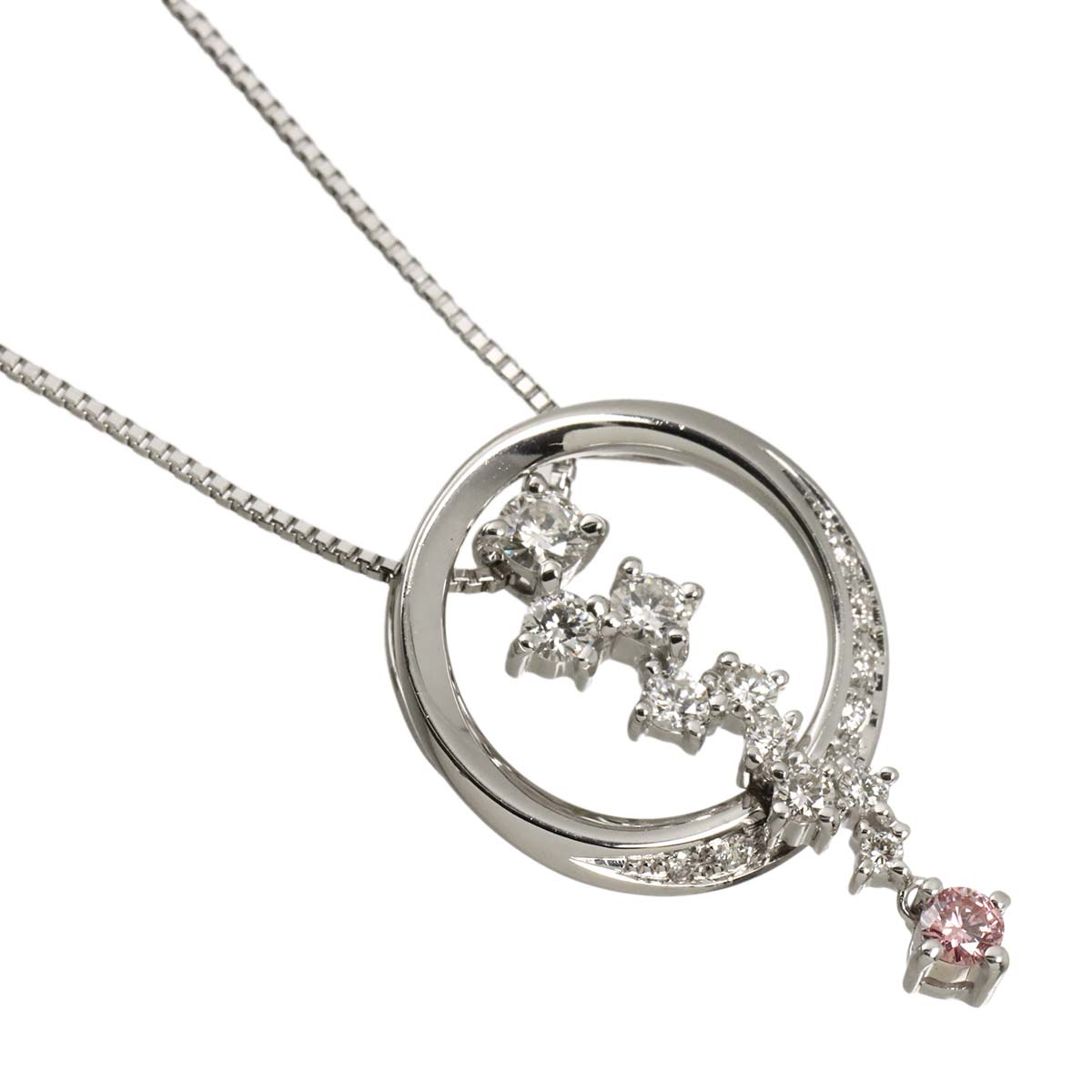 Diamond 0.38ct Necklace 18K WG 750