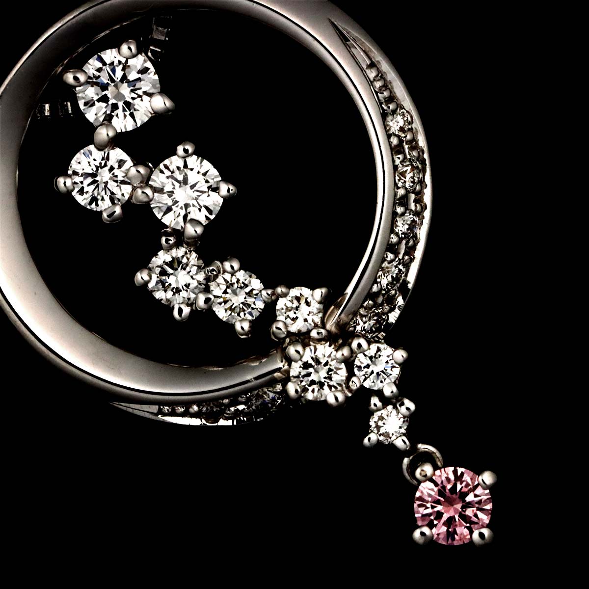 Diamond 0.38ct Necklace 18K WG 750