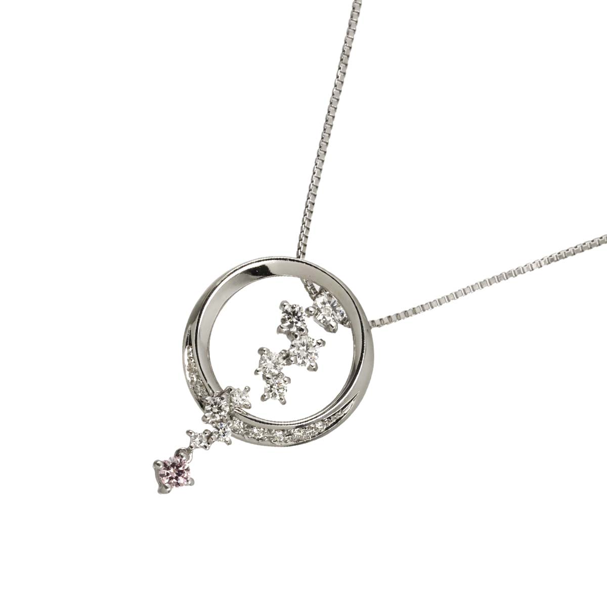 Diamond 0.38ct Necklace 18K WG 750