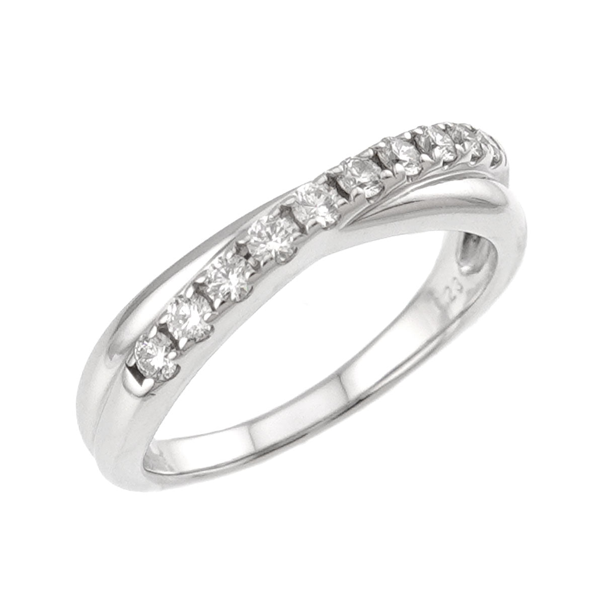 Diamond 0.23ct Ring 18K WG 750 Size5.25(US)