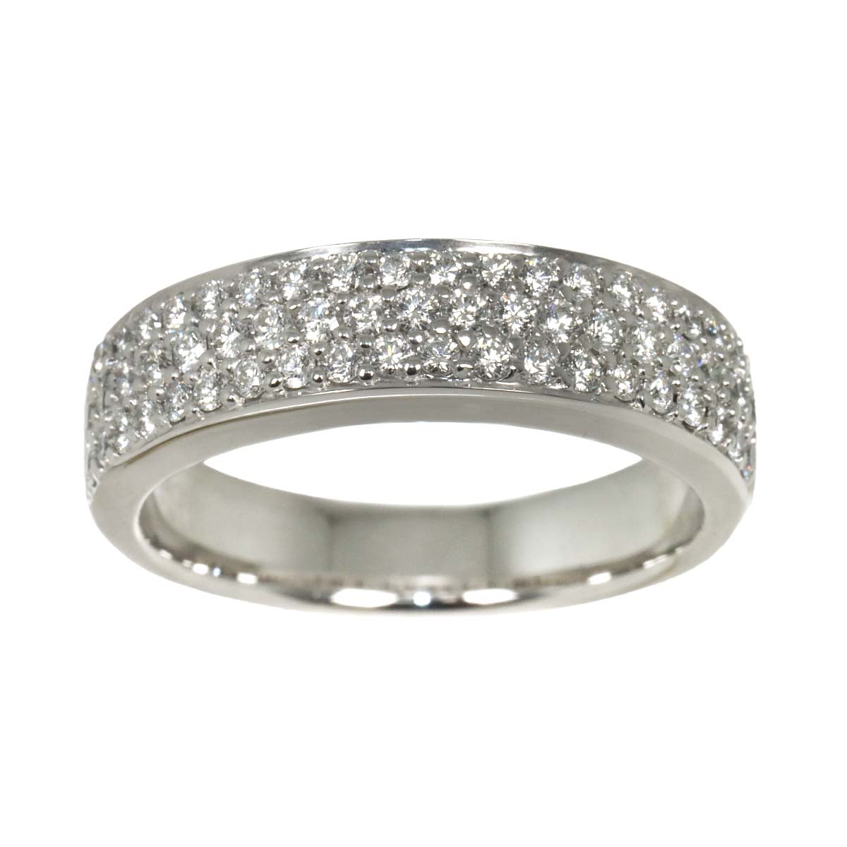 Diamond 0.61ct Ring 18K WG 750 size7.25(US)