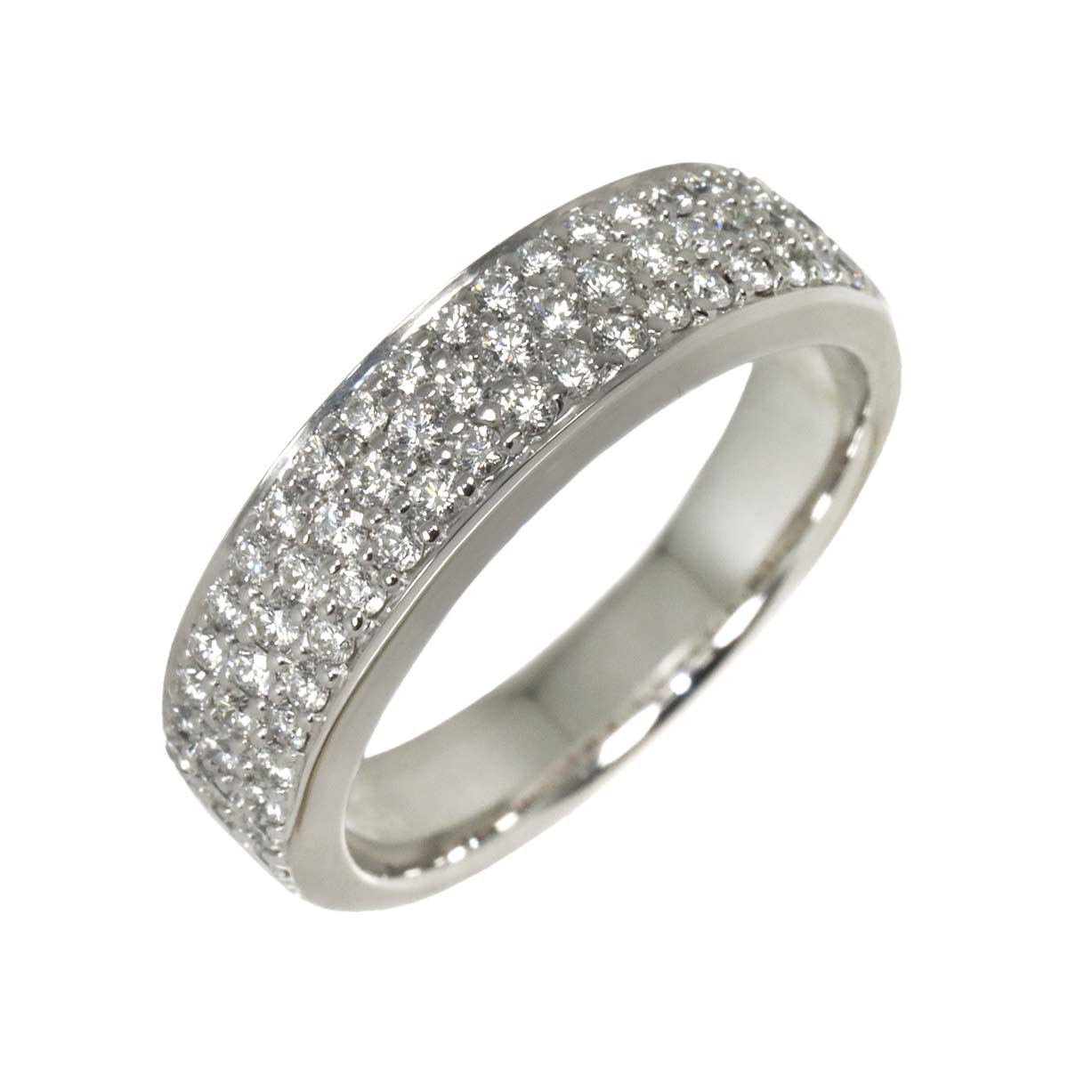 Diamond 0.61ct Ring 18K WG 750 size7.25(US)