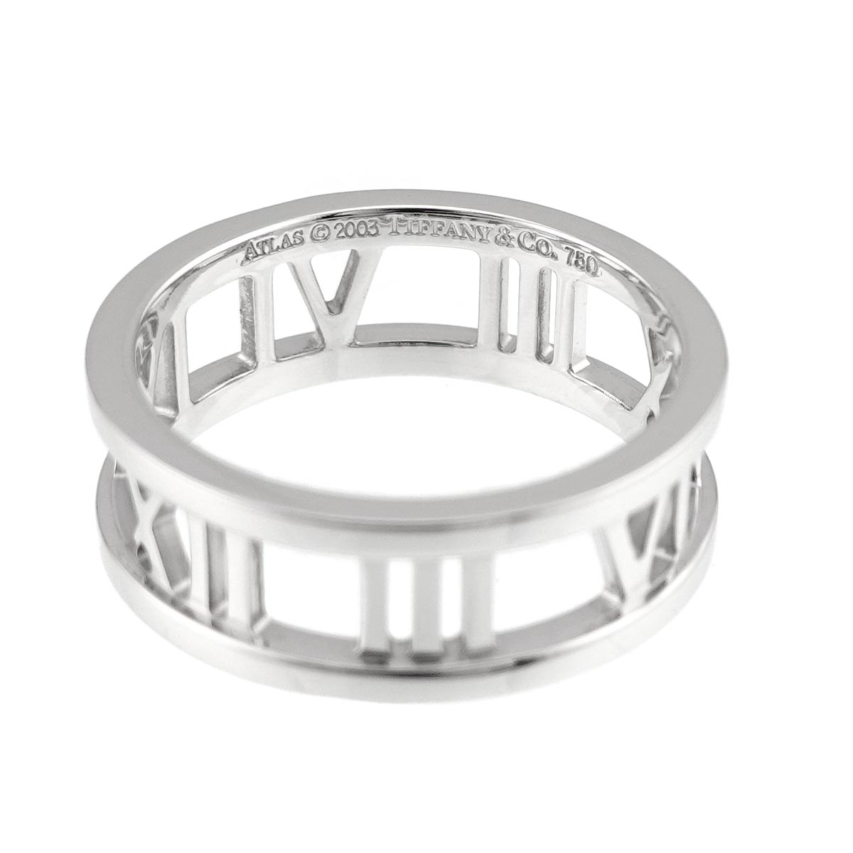 Atlas Diamond Ring 18K White Gold 750 size6.75(US)