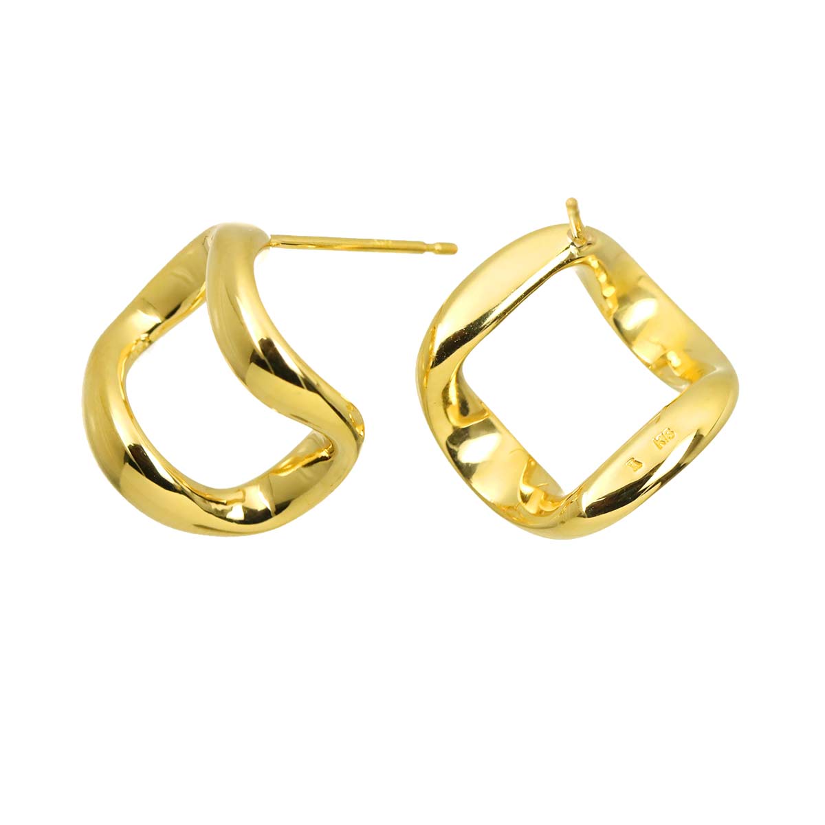 Earrings Pierced K18 YG 750
