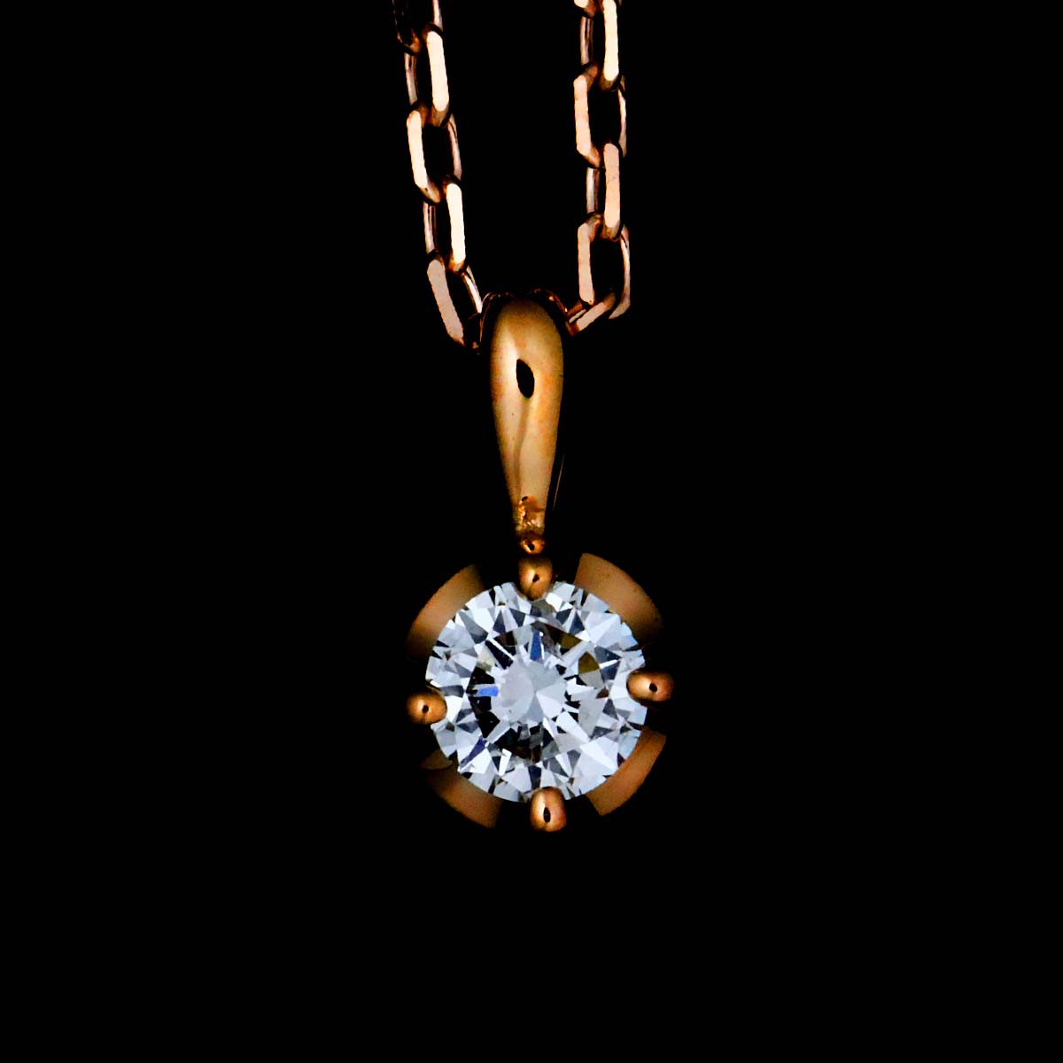 Diamond 0.05ct Necklace 18K PG 750