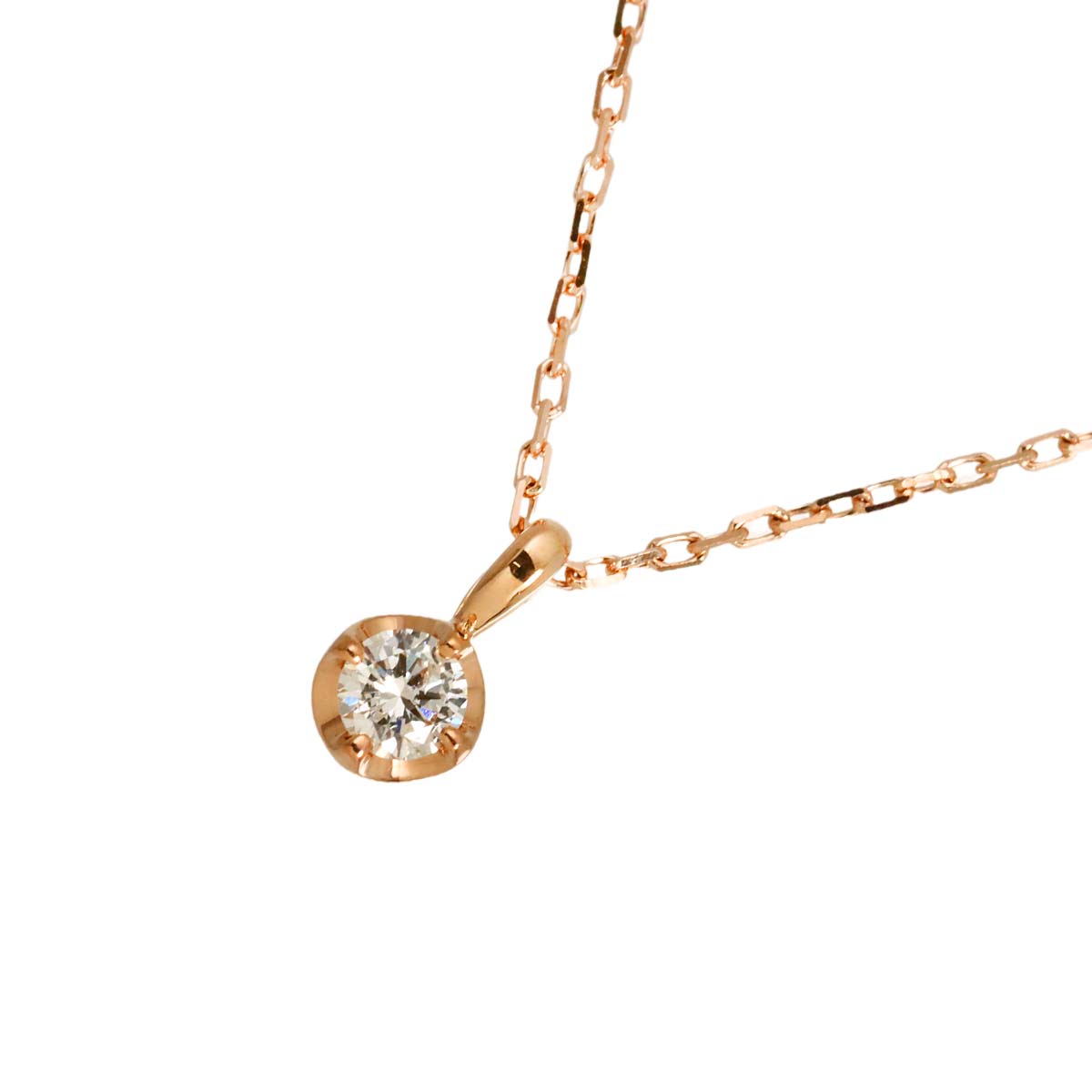 Diamond 0.05ct Necklace 18K PG 750