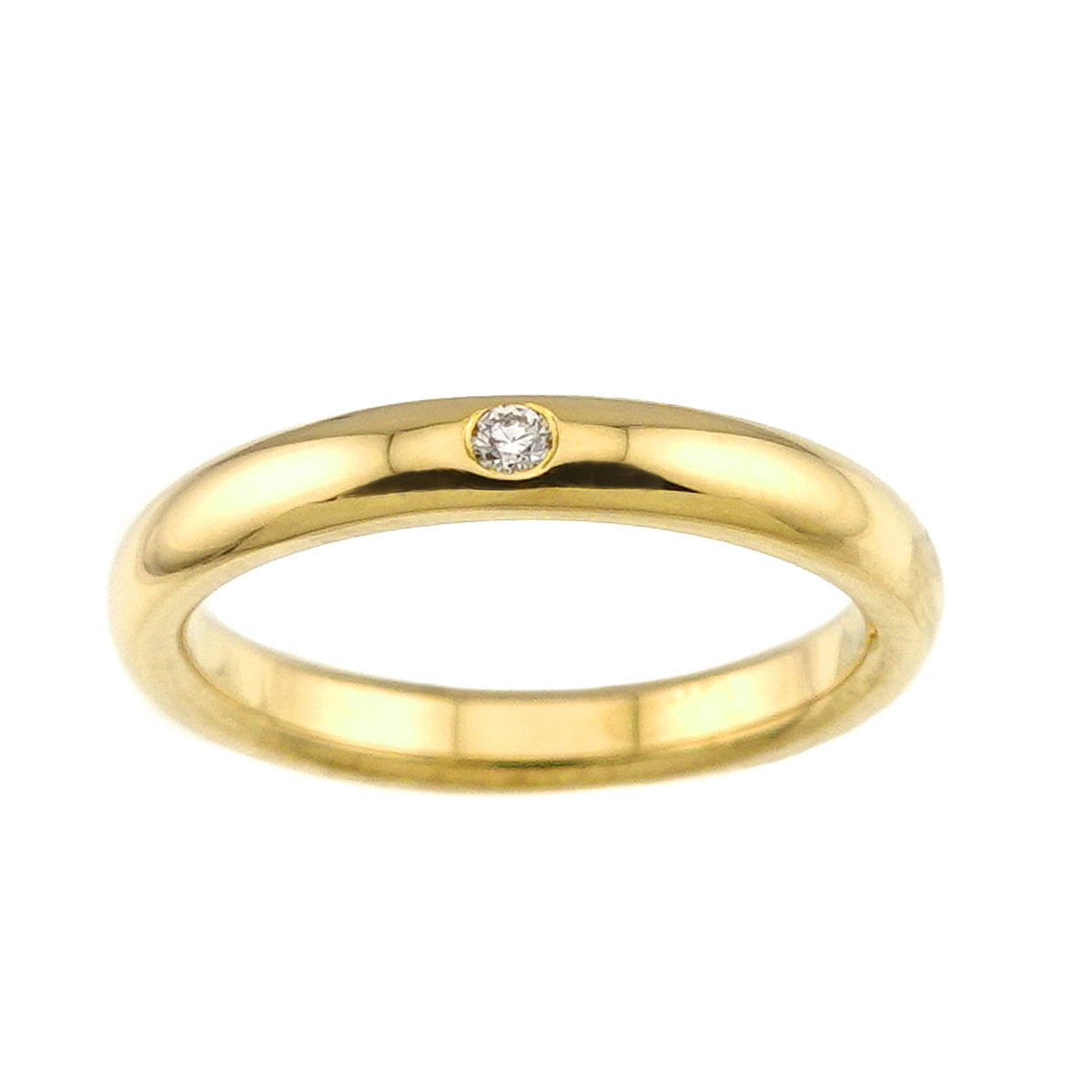 Stacking Diamond 1P Ring 18K Yellow Gold 750 Size4.75-5(US)