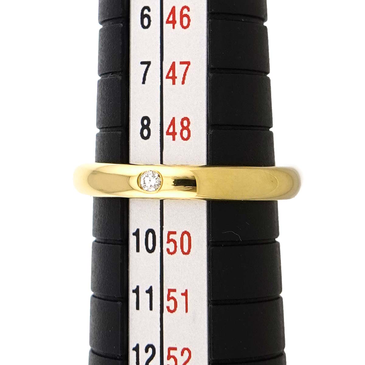 Stacking Diamond 1P Ring 18K Yellow Gold 750 Size4.75-5(US)
