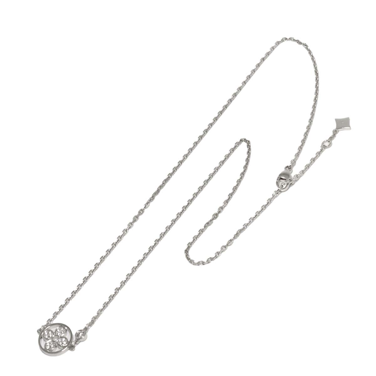 Blossom Diamond Necklace 18K WG 750