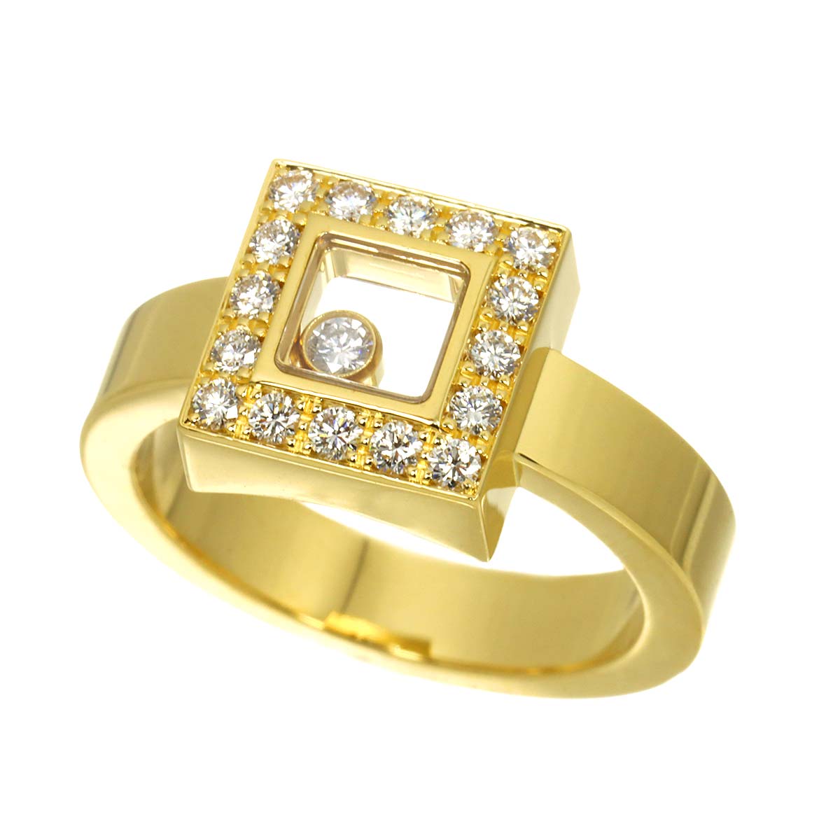 Happy Diamond Ring 18K YG 750 Size6.25-6.5(US)