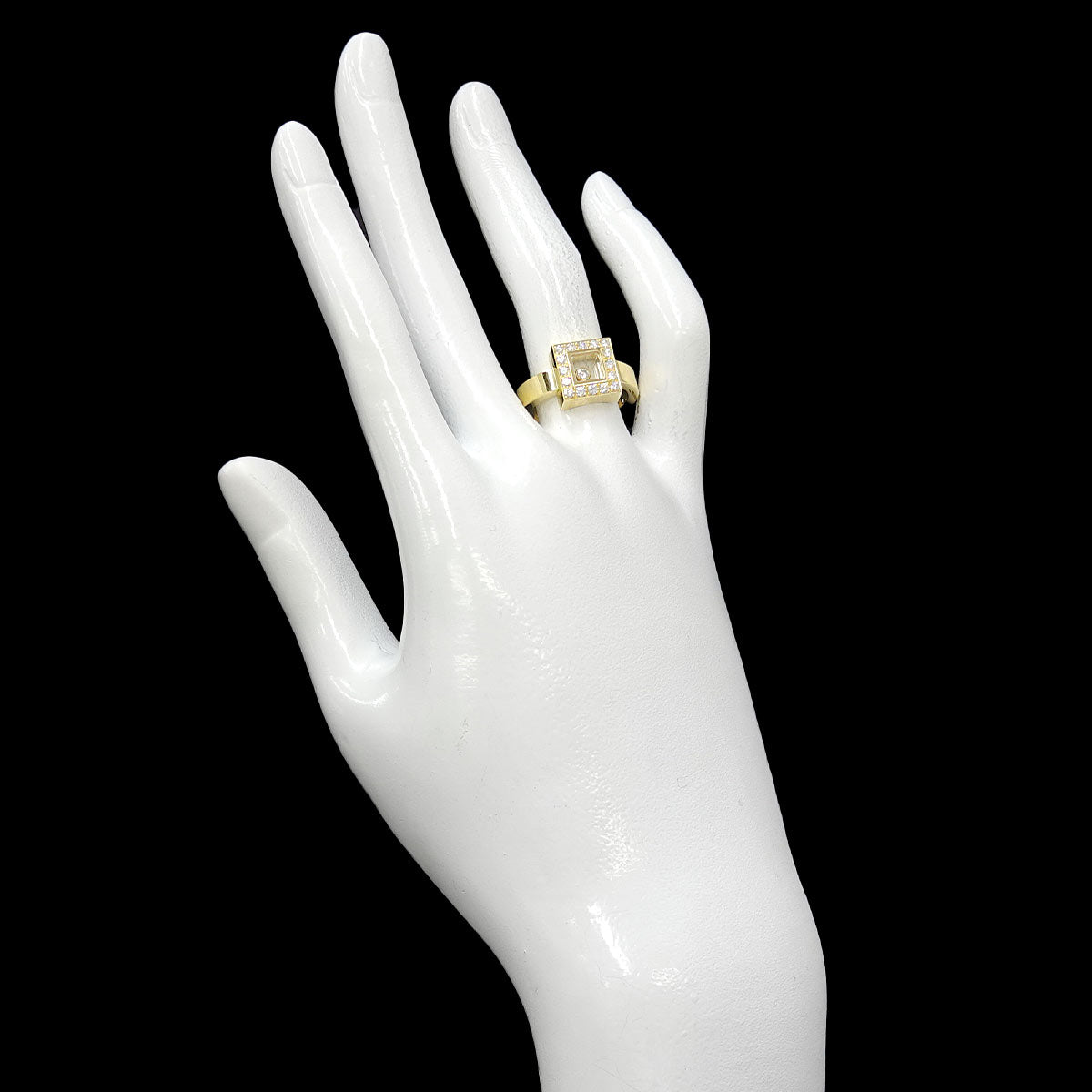 Happy Diamond Ring 18K YG 750 Size6.25-6.5(US)