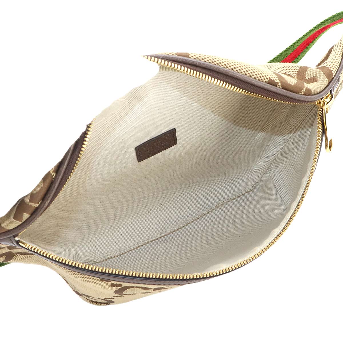 Jumbo GG Belt Bag Canvas Leather Brown Red Green 696031 Purse