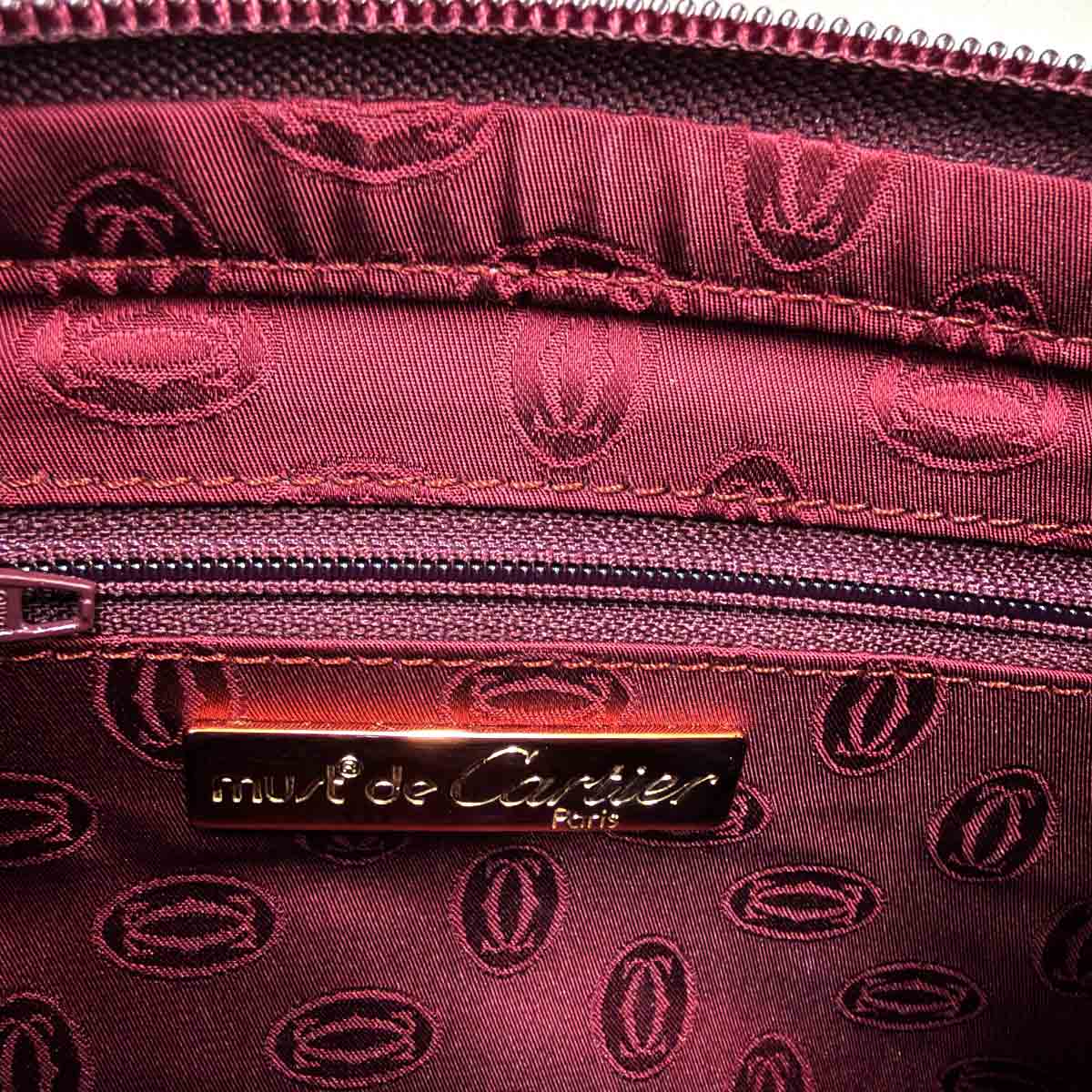 Must Line Clutch Bag Leather Bordeaux Purse