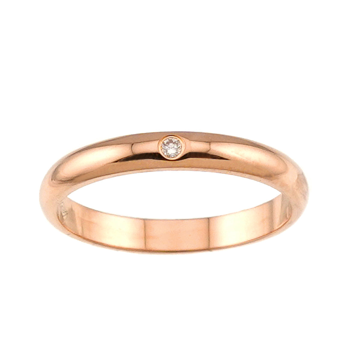 Classic Diamond 1P Ring 18K Pink Gold 750 Size49 4.75-5(US)