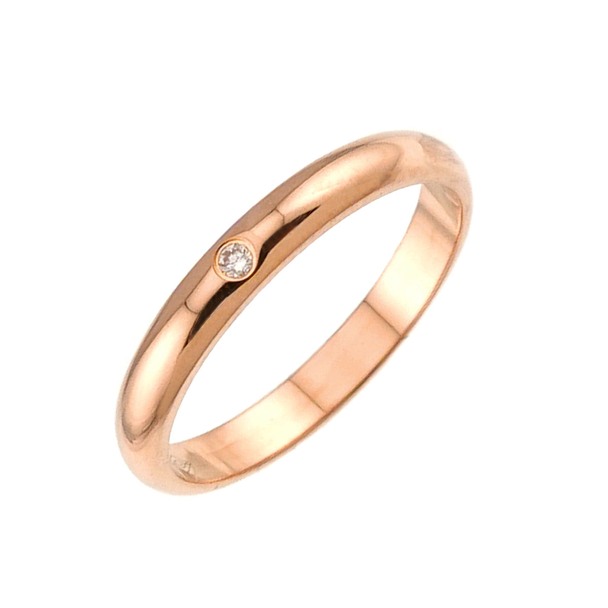 Classic Diamond 1P Ring 18K Pink Gold 750 Size49 4.75-5(US)