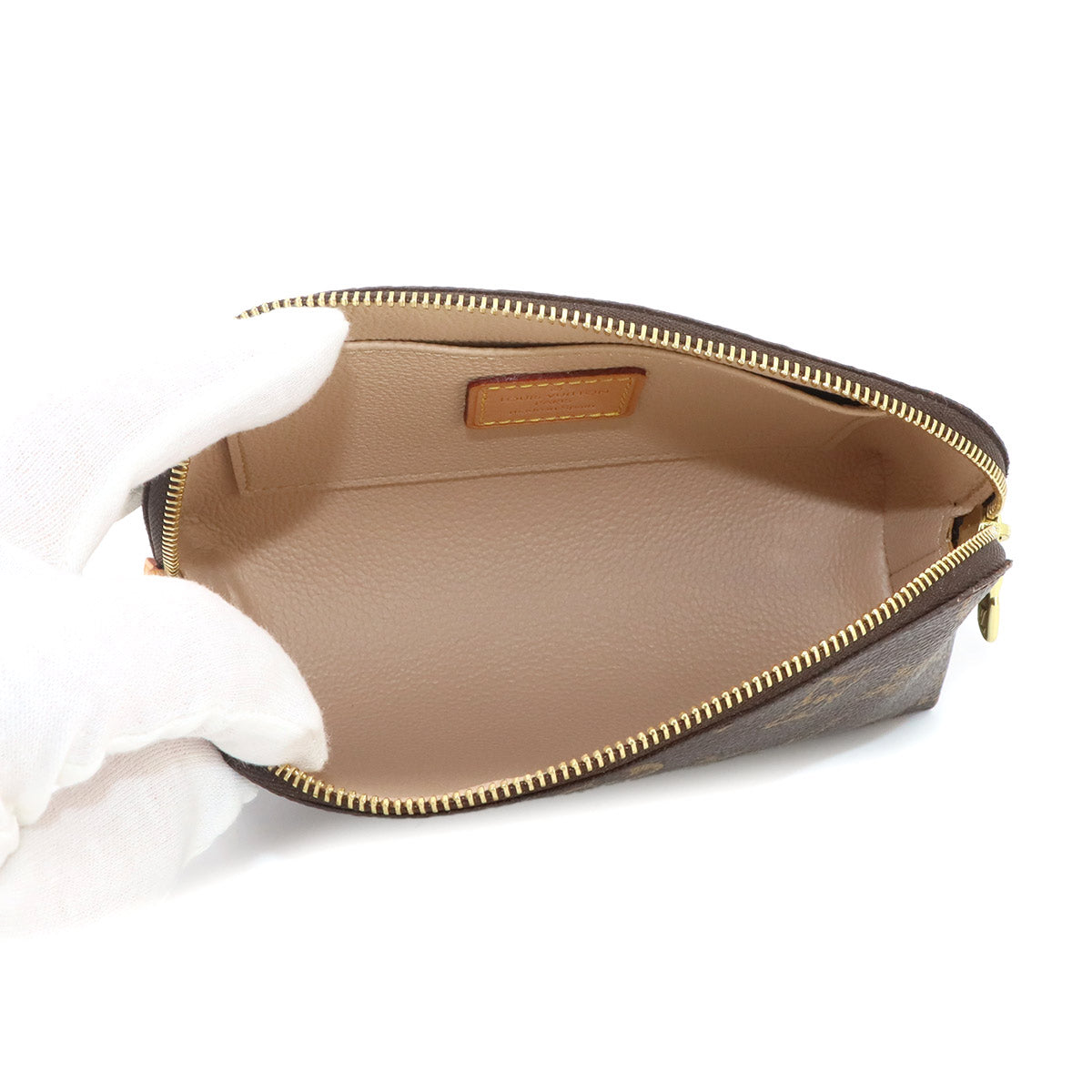 Monogram Pochette Cosmetic Pouch Brown M47515 Purse