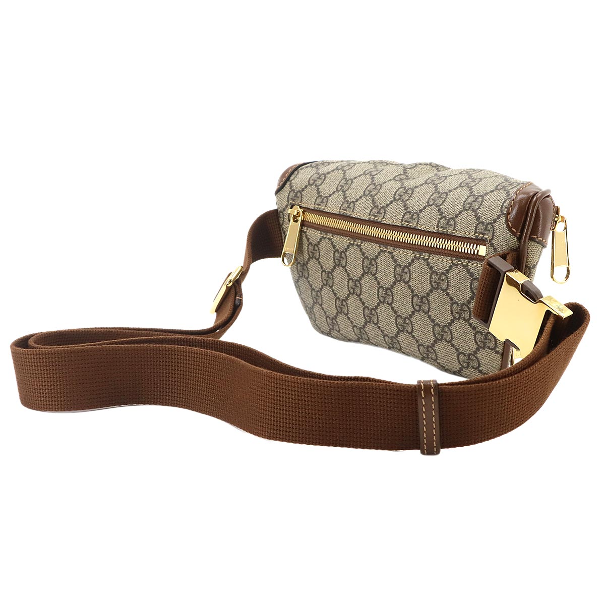 Interlocking G Belt Bag GG Supreme Leather Beige Brown 682933