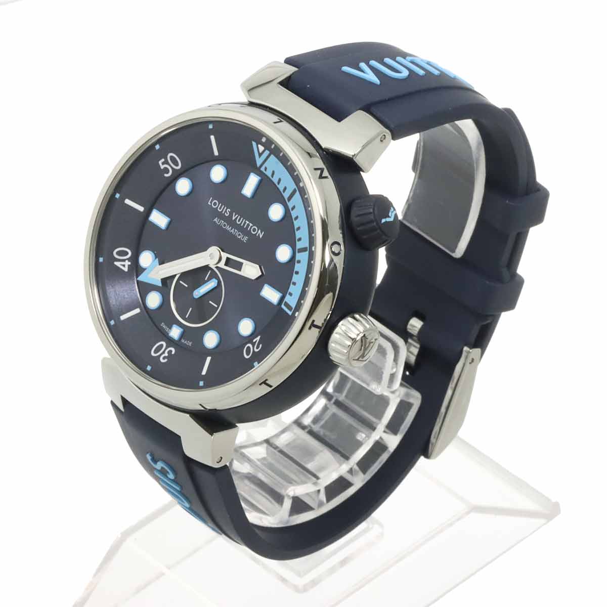 Tambour QA121 Automatic Blue Dial Mens Watch