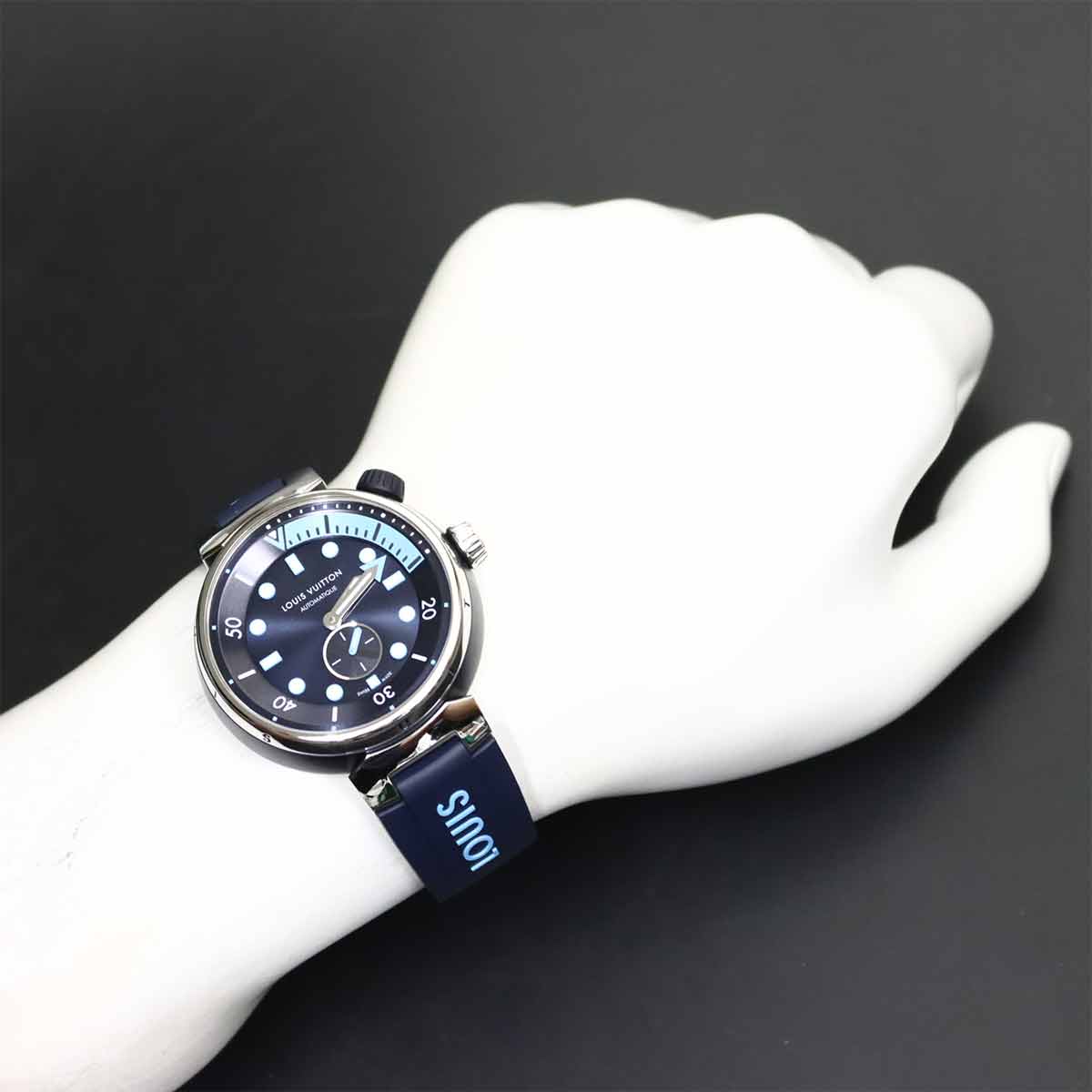 Tambour QA121 Automatic Blue Dial Mens Watch