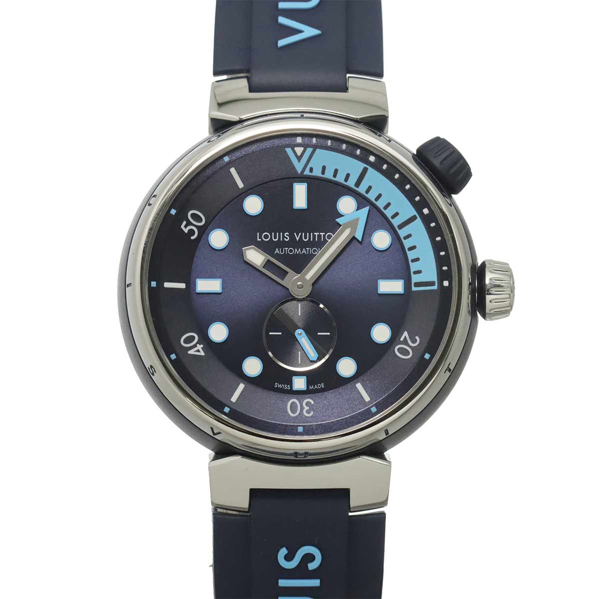 Tambour QA121 Automatic Blue Dial Mens Watch