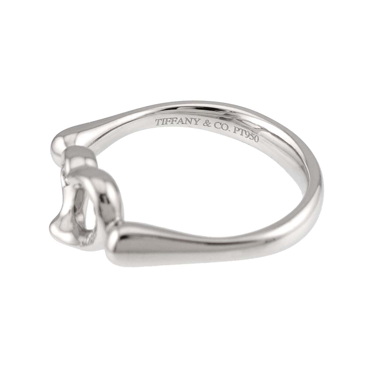 Open Heart Diamond Ring Platinum size5.25(US)